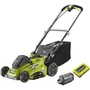 Ryobi Tondeuse à gazon électrique sans fil 36V RLM36X41H60PG avec batterie lithium 6.0 Ah et chargeur, Ø de coupe 40 cm, fonction mulching et ramassage