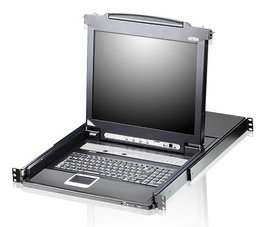Aten CL5708 Slideaway Commutateur KVM LCD Mono-Rail 8 Ports PS/2 USB VGA avec Écran 17" pour Rack - Version US