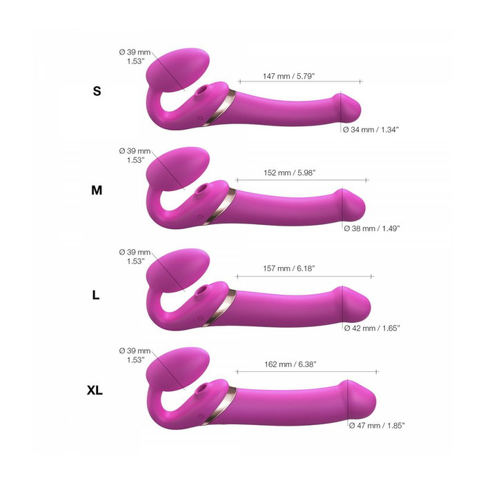 Vibromasseur Strap-on-me 6017449 Rose L