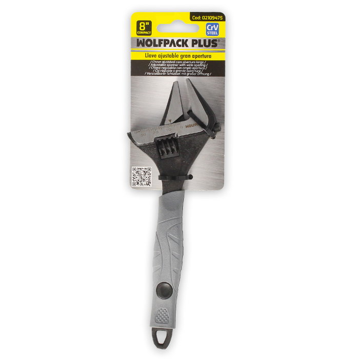 WOLFPACK LINEA PROFESIONAL Clé Réglable Compacte Grande Ouverture 8 pouces
