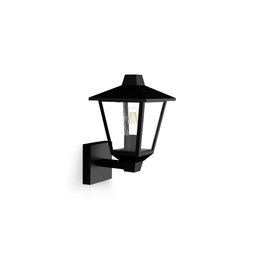 Philips Kinno Aplique extérieur E27 25W noir IP44 sans ampoule, lumière vers le haut