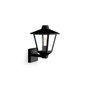 Philips Kinno Aplique extérieur E27 25W noir IP44 sans ampoule, lumière vers le haut