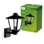 Philips Kinno Aplique extérieur E27 25W noir IP44 sans ampoule, lumière vers le haut
