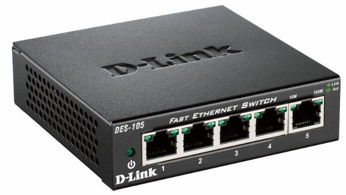 D-Link DES-105/E Switch Fast Ethernet 5 ports Noir