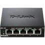 D-Link Switch Fast Ethernet 5 Ports 10/100 Mbps Plug and Play, DES-105, Boîtier Métal Silencieux, Qualité de Service QoS, Technologie Green