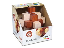Cayro Diamond 10x10 cm, Jeu de société en bois FSC, Langues : Espagnol, Anglais, Français, Italien, Portugais, Allemand, Âge recommandé 6 ans