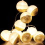 Home Deco Light Guirlande Luz 10 LED Blanc/Or