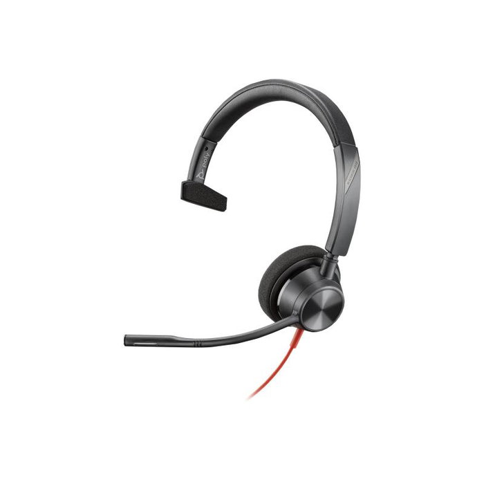 HP Poly Headset Blackwire 3310 (8X216AA) - Casque audio avec micro USB pour bureau, PC, téléphone