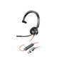 HP Poly Headset Blackwire 3310 (8X216AA) - Casque audio avec micro USB pour bureau, PC, téléphone
