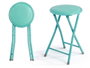 Giftdecor Tabouret Pliable PVC Vert 29x69x5 cm avec Tube 19 mm (Set de 10)