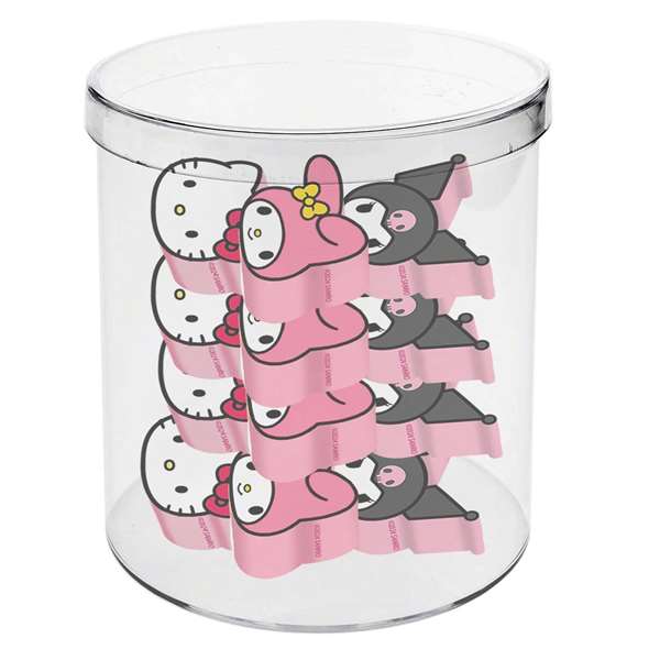 Karactermania Hello Kitty Mix - Lot de 12 Gommes Effaçables en ABS - Multicolore dans Boîte Cube - Âge Minimum 3 Ans