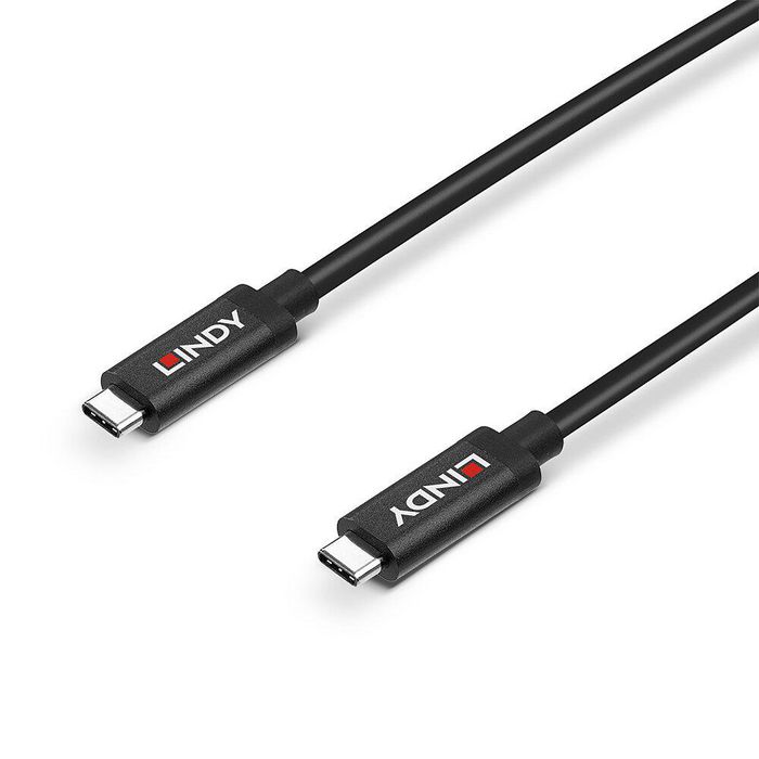 Lindy Câble Actif USB 3.2 Gen 2 Type-C vers Type-C 10 Gbit/s, DisplayPort Alt Mode 1.4, Power Delivery 60W, 3 mètres
