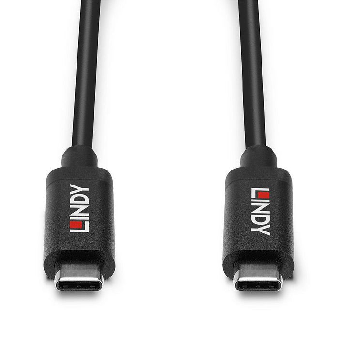 Lindy Câble Actif USB 3.2 Gen 2 Type-C vers Type-C 10 Gbit/s, DisplayPort Alt Mode 1.4, Power Delivery 60W, 3 mètres