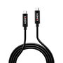 Lindy Câble Actif USB 3.2 Gen 2 Type-C vers Type-C 10 Gbit/s, DisplayPort Alt Mode 1.4, Power Delivery 60W, 3 mètres