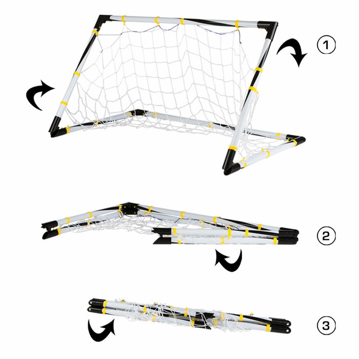 Cage à Foot Colorbaby 90 x 59 x 59 cm Pliable (4 Unités) Cage à Foot Colorbaby 90 x 59 x 59 cm Pliable (4 Unités)