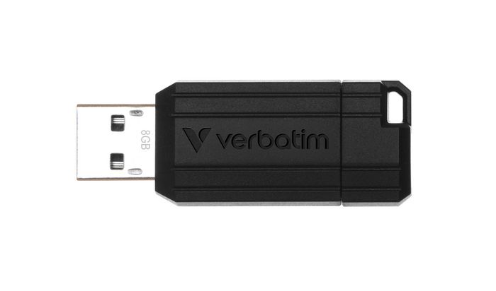 Verbatim Clé USB PinStripe 8 Go USB 2.0 Rétractable - Noire