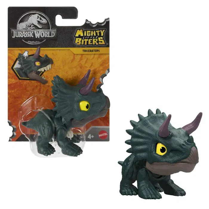 Jurassic World - Assortiment de 12 Figurines Dinosaures Féroces à Collectionner avec Yeux qui Changent en Mordant