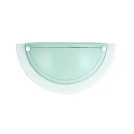 RABALUX Applique mural "Ufo" 1xE27 blanc avec abat-jour verre opalin, Ø31 cm, IP20 - Réf. RAB-5181