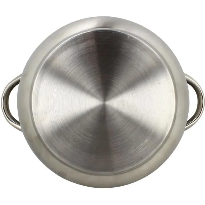 Menastyl 4615450 Couscoussier inox 10 litres avec couvercle verre, compatible induction, tous feux