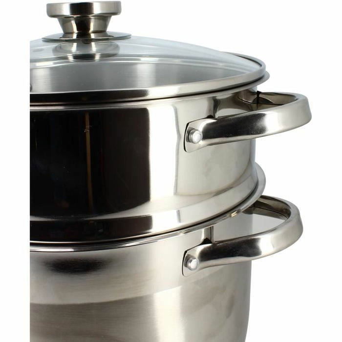Menastyl Couscoussier 10 Litres en Acier Inoxydable