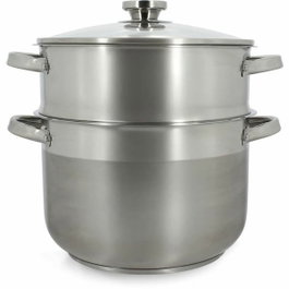 Menastyl Couscoussier 10 Litres en Acier Inoxydable