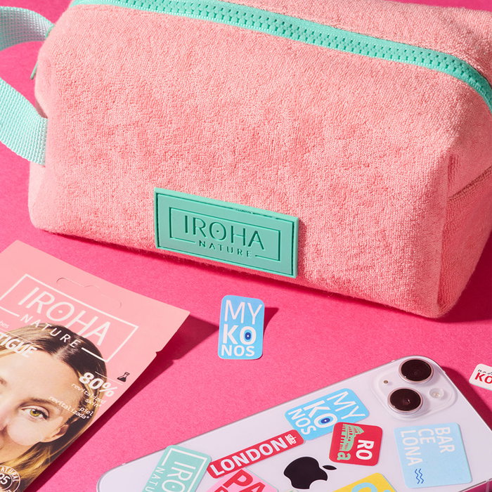 Iroha Set de Voyage Trousse de Soins de la Peau 5 pièces: 3 masques, 1 paire de patchs yeux, trousse toilette