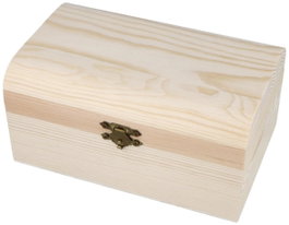 Innspiro Coffre en bois de pin massif 17x11x8cm