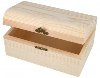 Innspiro Coffre en bois de pin massif 17x11x8cm