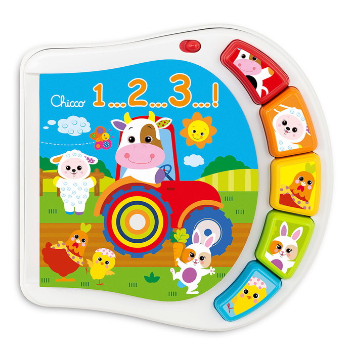 Chicco Livre des Animaux de la Ferme - Apprentissage des Sons et Formes - Dès 6 Mois
