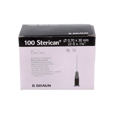 B. BRAUN VETCARE VET Aiguilles STERICAN 22G/0,7X30MM Noir 100U B. BRAUN VETCARE VET Aiguilles STERICAN 22G/0,7X30MM Noir 100U