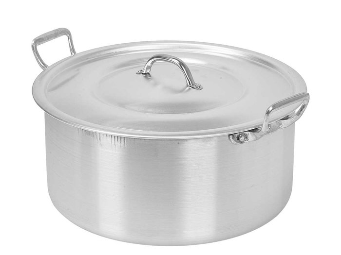 KINVARA Cacerola en aluminium de 34 cm, 15 L, Plata KINVARA Cacerola en aluminium de 34 cm, 15 L, Plata