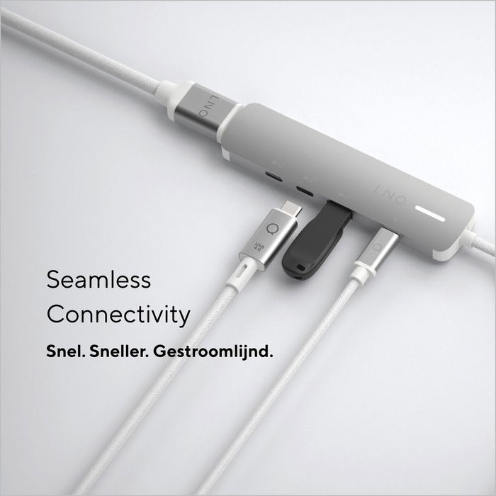 Hub USB Linq Byelements LQ49051 Blanc Gris