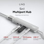 Hub USB Linq Byelements LQ49051 Blanc Gris