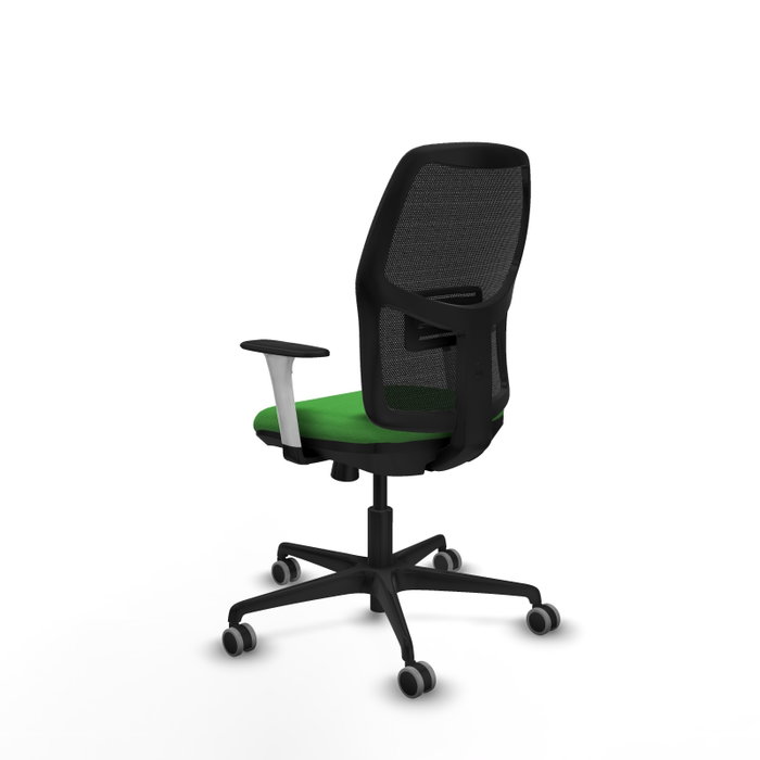 PIQUERAS Y CRESPO Chaise Alfera Synchrone Vert/Noir avec base en nylon noir