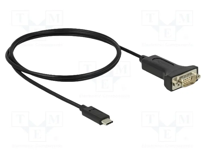 DELOCK Convertisseur USB-C vers RS232 D-Sub 9pin, 1m, noir DELOCK Convertisseur USB-C vers RS232 D-Sub 9pin, 1m, noir