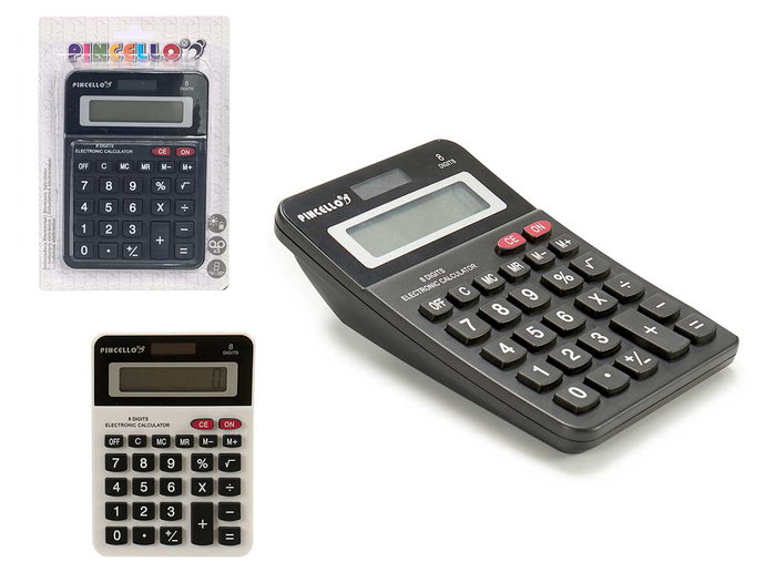 Pincello Calculatrice Médium Solaire 2 Couleurs Noir et Blanc 10 x 4 x 14.5 cm (Set de 24) Pincello Calculatrice Médium Solaire 2 Couleurs Noir et Blanc 10 x 4 x 14.5 cm (Set de 24)
