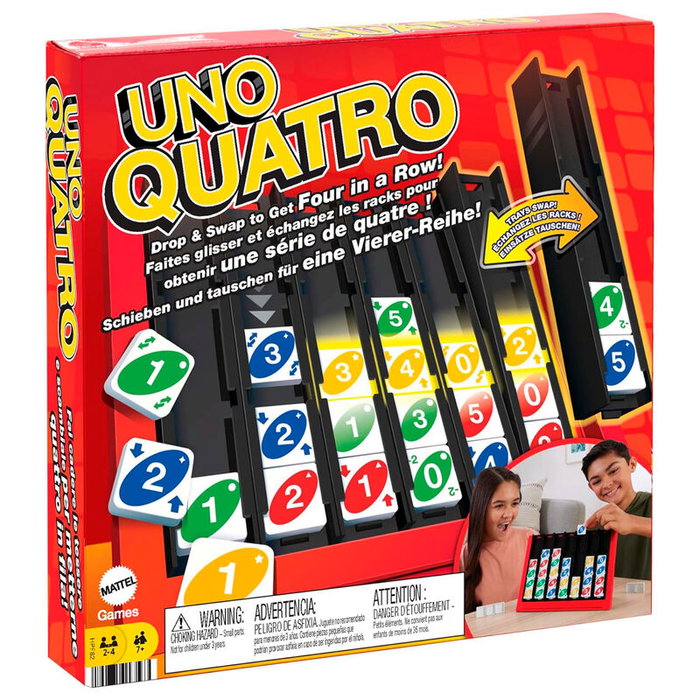 Mattel Games UNO Quatro - Jeu de cartes multicolore