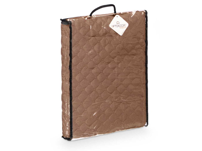 GIFTDECOR Couvre-canapé matelassé 2 places Marron + Beige
