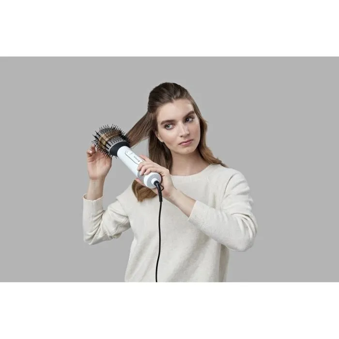 Remington AS8901 HYDRAluxe Brosse Soufflante avec Fonction Hydracare, 2 Vitesses, 3 Températures, Brosse Ovale