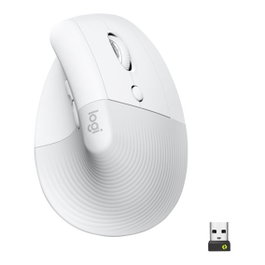 Logitech Lift For Business Souris Verticale Sans Fil 4000 DPI Bluetooth USB Ergonomique Blanc