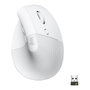 Logitech Lift For Business Souris Verticale Sans Fil 4000 DPI Bluetooth USB Ergonomique Blanc