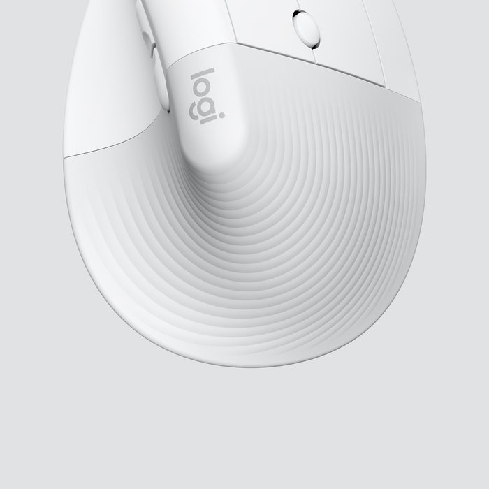 Logitech Lift For Business Souris Verticale Sans Fil 4000 DPI Bluetooth USB Ergonomique Blanc