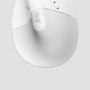 Logitech Lift For Business Souris Verticale Sans Fil 4000 DPI Bluetooth USB Ergonomique Blanc