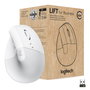 Logitech Lift For Business Souris Verticale Sans Fil 4000 DPI Bluetooth USB Ergonomique Blanc