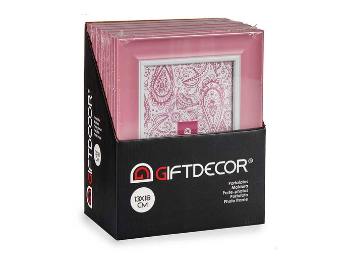 Giftdecor Porte-photos Rose 13x18 cm Plastique et Verre 19x24 cm (Set de 24) Giftdecor Porte-photos Rose 13x18 cm Plastique et Verre 19x24 cm (Set de 24)