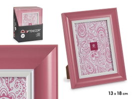 Giftdecor Porte-photos Rose 13x18 cm Plastique et Verre 19x24 cm (Set de 24)