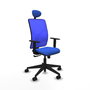 Piqueras y Crespo Chaise de Bureau Motilla avec Appui-tête et Mécanisme Synchrone, Bleu