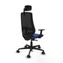 Piqueras y Crespo Chaise de Bureau Mardos Bleu Marine et Noir