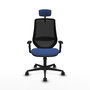 Piqueras y Crespo Chaise de Bureau Mardos Bleu Marine et Noir