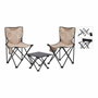 Redcliffs Ensemble table basse et 2 chaises pliables Crème et noir